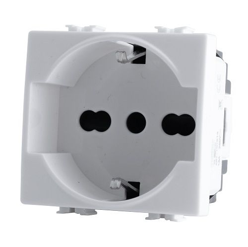 MAPAM 514B Schuko Unel (16A-250V) Joy 514B White Socket