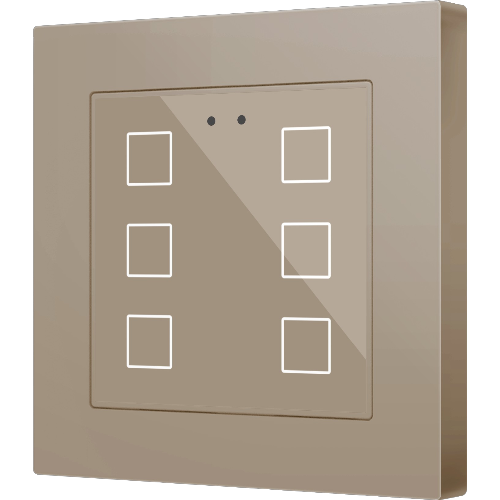 ZENNIO ZVIFR70X6C Flat RGB 70 X6. 70x70 glass capacitive button