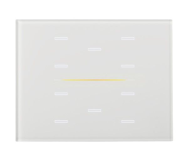 EELECTRON 9025GL310L01 PULSANTE VETRO CAPACITIVO KNX,  BIANCO 3 MODULI  VETRO 10 CANALI