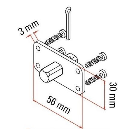 FAAC 132310 SQUARE PIN CM