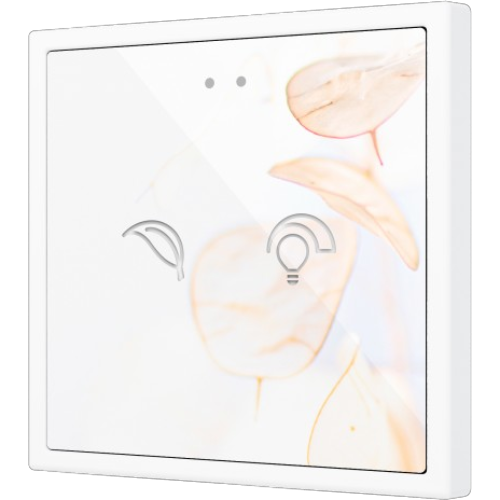 ZENNIO ZVIF70X2 Flat 70 X2. PC-ABS Capacitive push button 70x70 -