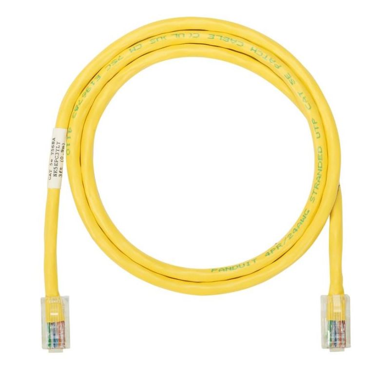 PANDUIT NK5EPC5MYLY NK Patch Cord in Rame- Category 5e- Yellow UTP Cab