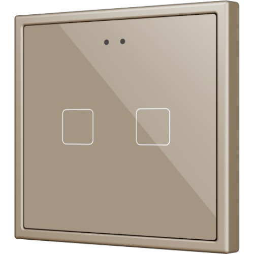 ZENNIO ZVIFR70X2C Flat RGB 70 X2. Pulsante capacitivo in vetro 70x70