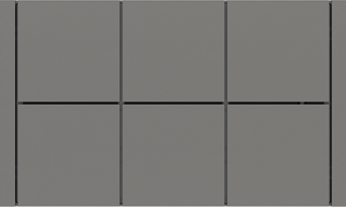 EKINEX EK-FLR-GAI Flank series rectangular frame - hematite colour