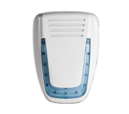 VENITEM 23.23.57 MOSE L LUX matt white/blue EN50131-4 siren with spotlights