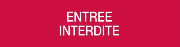 COOPER CSA INCENDIO CSA08672W DICITURA SERIE 55XX "ENTREE INTERDITE"