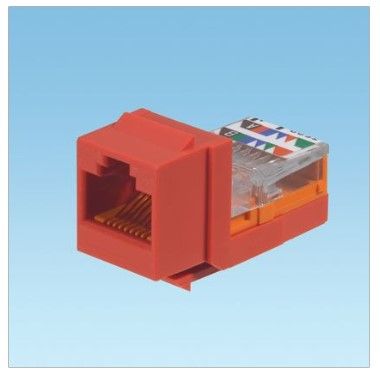 PANDUIT NK5E88MRDY NK Cat 5e leadframe jack module - Red