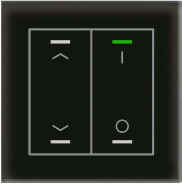 MDT BE-GTL2TS.C1 BE-GTL2TS.C1: pulsante in vetro II Lite 2 volte, RGBW, nero