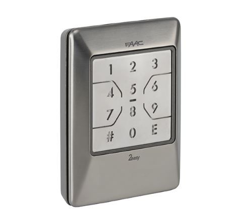 FAAC 404039 XKPB INOX 2-Wire Cable Bus Stainless Steel Numeric Keyboard - STAINLESS STEEL BUS KEYBOARD