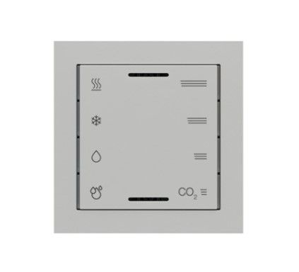 EKINEX EK-T1Q-GAG-ET2 Cover multisensore ET2 serigrafata in plastica argento