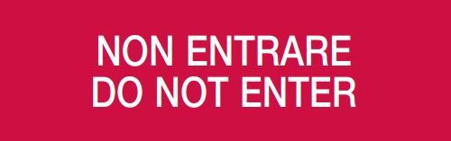 COOPER CSA INCENDIO CSA08643 DICITURA SERIE 50XX "NON ENTRARE - DO NOT ENTER"