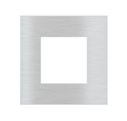 EKINEX EK-DQP-GAG Placca quadrata finestra 45X45 in plastica (colore argento)