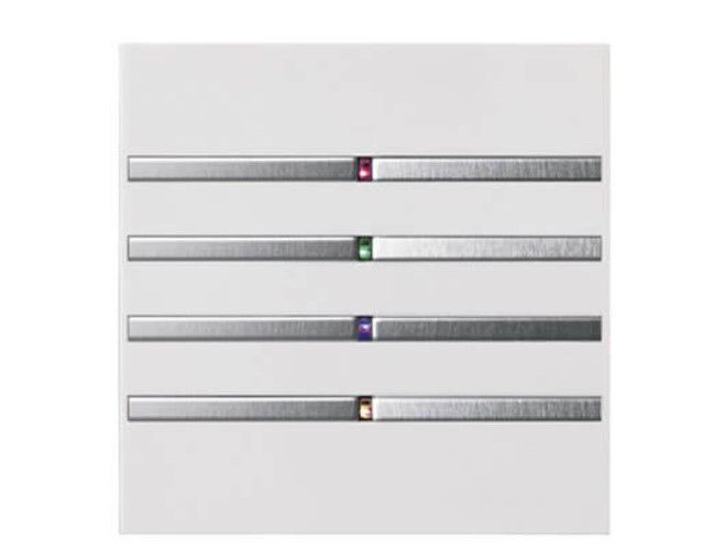 BLUMOTIX BX-QKW-SILVER QUBIK Tastiera KNX multifunzione in ABS quadrata