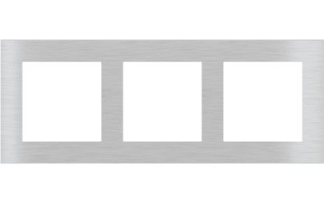 EKINEX EK-D3P-GB_ Placca tripla in metallo 3 finestre 55X55