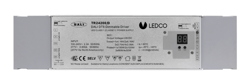 LEDCO TR24200/D TRASFORMATORE 24Vdc 200W DALI MULTIFUNZIONE