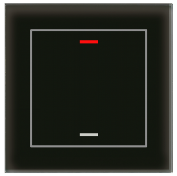 MDT BE-GTL10S.01 BE-GTL10S.01: pulsante in vetro II Lite 1 volta, RGBW, nero