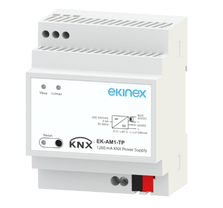 EKINEX EK-AM1-TP Alimentatore bus 1280 mA con uscita ausiliaria 30 Vdc