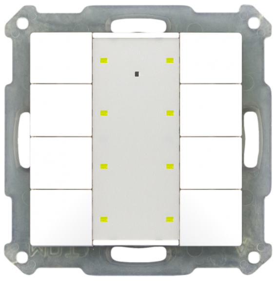 MDT BE-TA55P8.01 BE-TA55P8.01: Push Button Plus 8 volte, 55mm, Bianco - Finitura opaca
