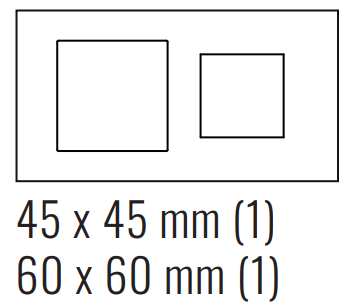 EKINEX EK-D2F-COP Deep plate (FF and 71 and 20Venti) rectangular - METAL HT (CHROME) - copper