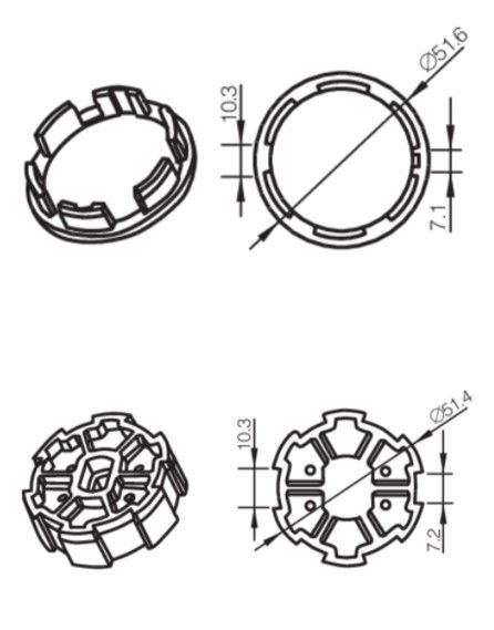 CAME 001YK5140 REINFORCED ROUND 56X4.5 mm