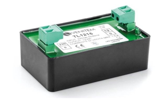 VENITEM 23.27.02 Alimentatore switching TL1215 in 230Vac us.12Vdc 1-5A alimentazione telecamere