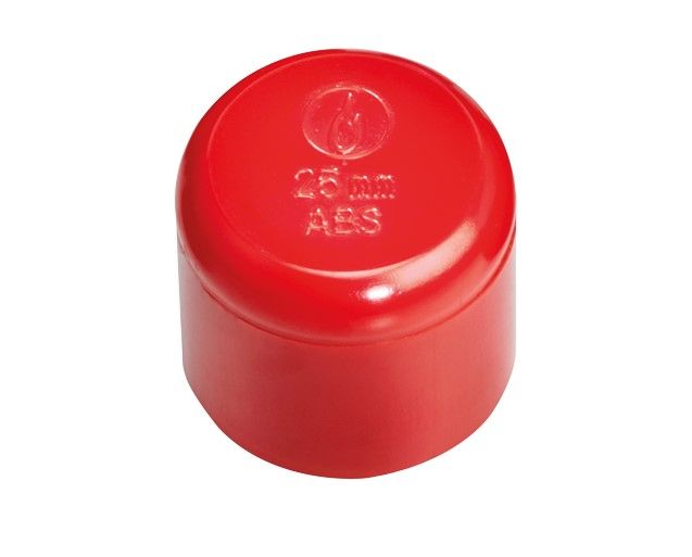 ELKRON FIRE 80RC1310123 AAC25R ABS pipe closing cap, red colour