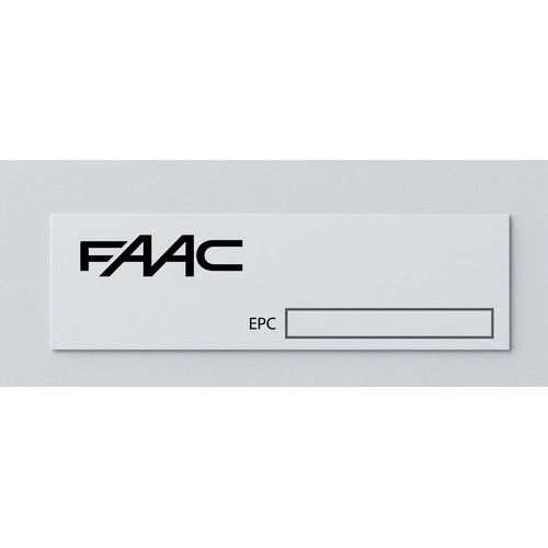 FAAC 786393 WINDSHIELD STICKER TAG FOR SPEN