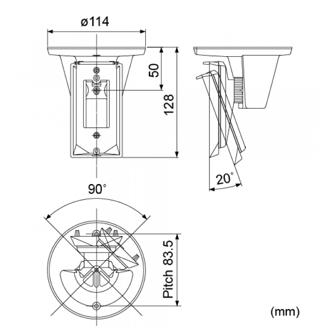 OXCA-2C CA-2C Joint bracket for ceiling fixing