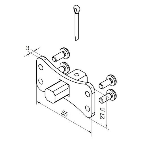 TTGO 625.10013/AX Perno quadro 10mm