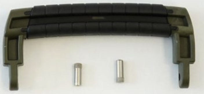 GT LINE KIN.1257 Maniglia, verde, rivestimento in gomma nero (mod.