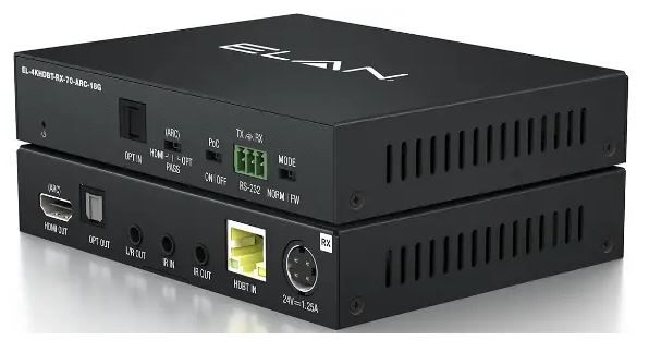 ELAN EL-4KHDBT-KIT-70-ARC-18G HDBaseT Set extender HDBaseT aeuro- 100 m (4K fino a 70 m), IR bidirezionale, RS232, PoC bidirezionale