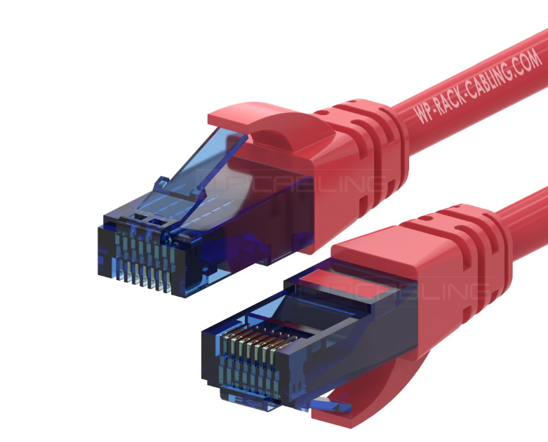 WP RACK WPC-PAT-5U005R CAT 5E U-UTP PATCH CABLE 0.5m RED