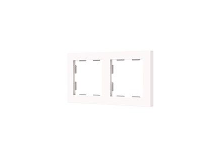 ZENNIO 980000207 ZS55 – Frames for ZS55 switches and sockets, Flat 55 and Tecla 55, 2-gang, white