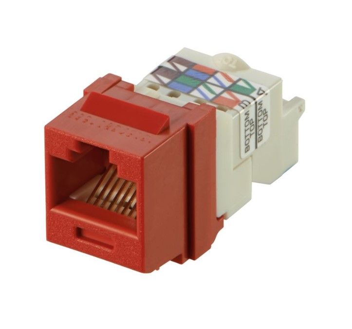 PANDUIT NK6TMRD NK Cat 6 UTP Jack Module- TP Style- Red