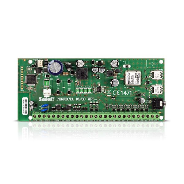 SATEL PERFECTA-IP 32 Central board with 8 zones, 4 outputs (max 32 zones and 12 outputs) with integrated LAN module