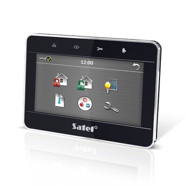 SATEL INT-TSG-BSB Tastiera touch 4.3 pollici (frontale nero, frame argento, fondo nero)