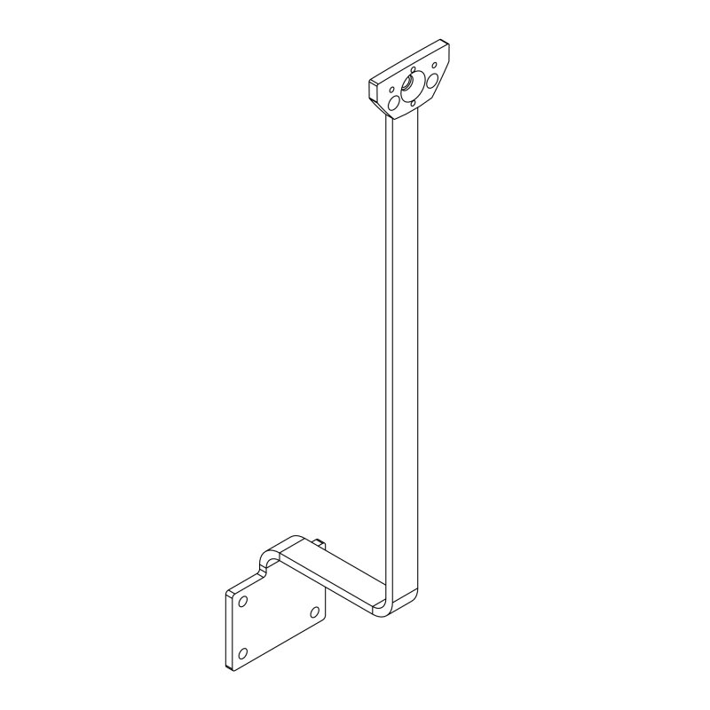 ELSNER 30128 Fixed untreated aluminum support for weather stations and sensors