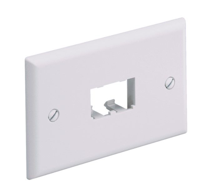 PANDUIT CFPH2AW Faceplate- 2 Port- Single Gang- Horizontal- Arctic