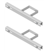 UNISTAB CQ1240X coppia supporto INOX 400mm quadro elettr. inter. 2