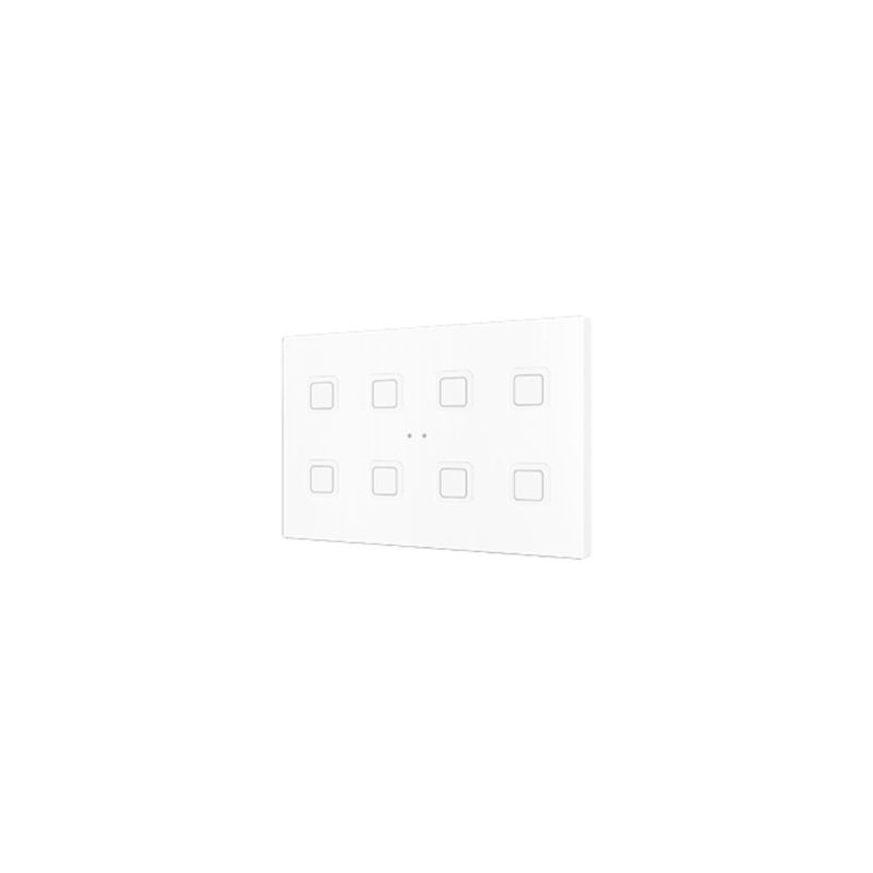 ZENNIO ZVITXLX8W  Backlit capacitive touch switch TECLA XL, 8-button, white