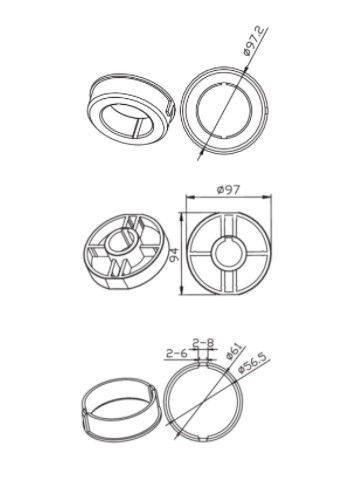 CAME 001YK6107 ROUND 102.5x2.5mm