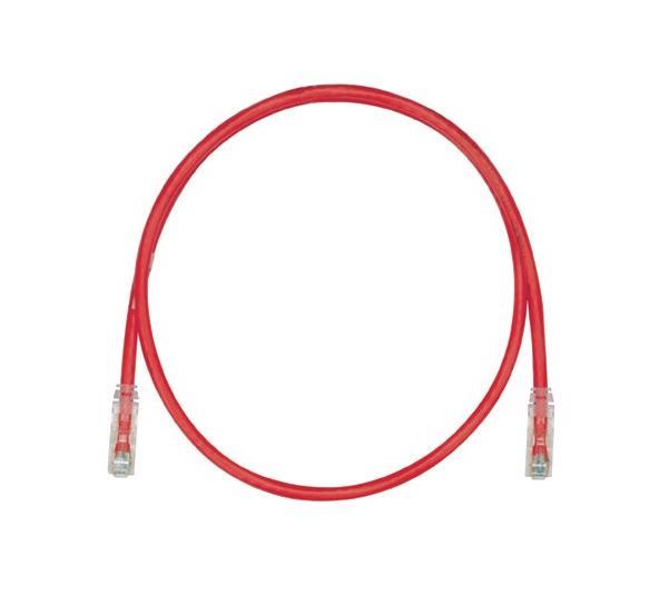 PANDUIT UTPSP2.5MRDY Patch Cord in Rame- Cat 6- Red UTP Cable- 2.5 Meter