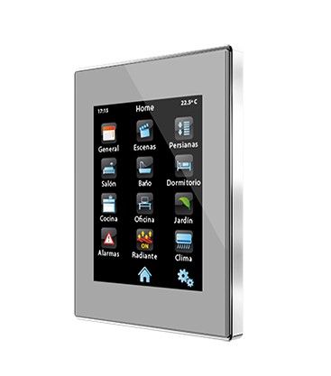 ZENNIO ZVI-Z41PRO-SC Touch Z41 Pro, cromo cornice argento