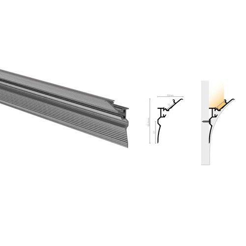 LEDCO PR620/3 ANGULAR PROFILE 12 MM. 3 MT. ANODIZED