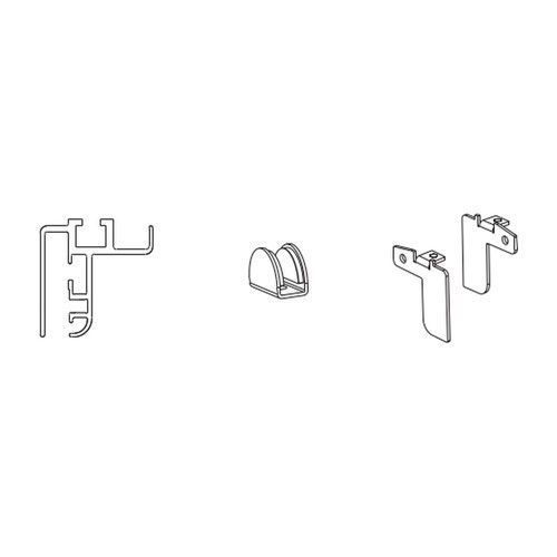 TOPP A10_2_2000_ Kit adattatore A10 per ante in vetro 10mm (2 ante)