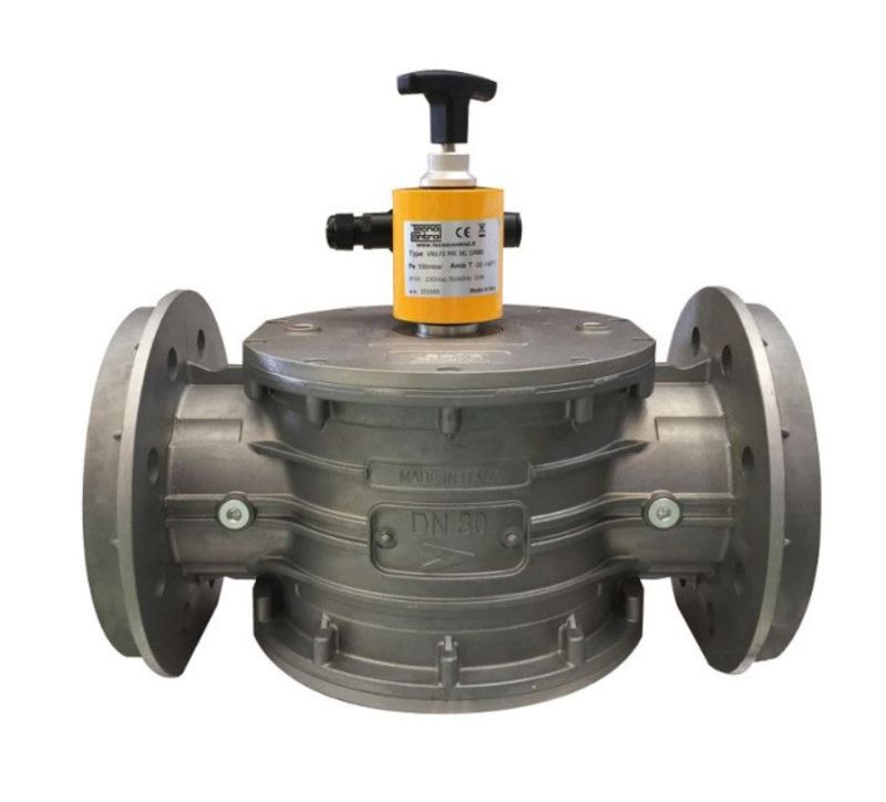TECNOCONTROL VR429/12 Elettrovalvola riarmo manuale NC DN 125 + sensore magnetico 12Vcc