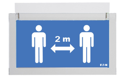 COOPER CSA ILLUMINAZIONE LUM11162 PITTOGRAMMA DI SICUREZZA DISTANZIAMENTO SOCIALE 2M