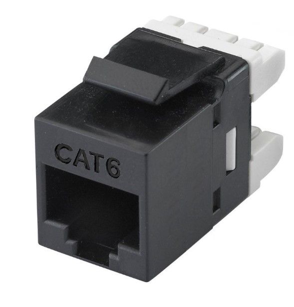 WP RACK WPC-KEY-6AU-180/BL FRUTTO KEYSTONE RJ45 CAT 6 UTP 180°, BLACK