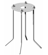 UNISTAB BS9019Z set dima e 4 tirafondi M10 INOX per pali BS - pali