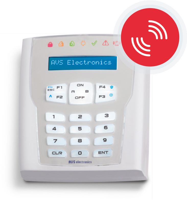 AVS ELECTRONICS 1111140 A500 XS4  Tastiera LCD smart colore bianco con ricevitore radio bidirezionale integrato